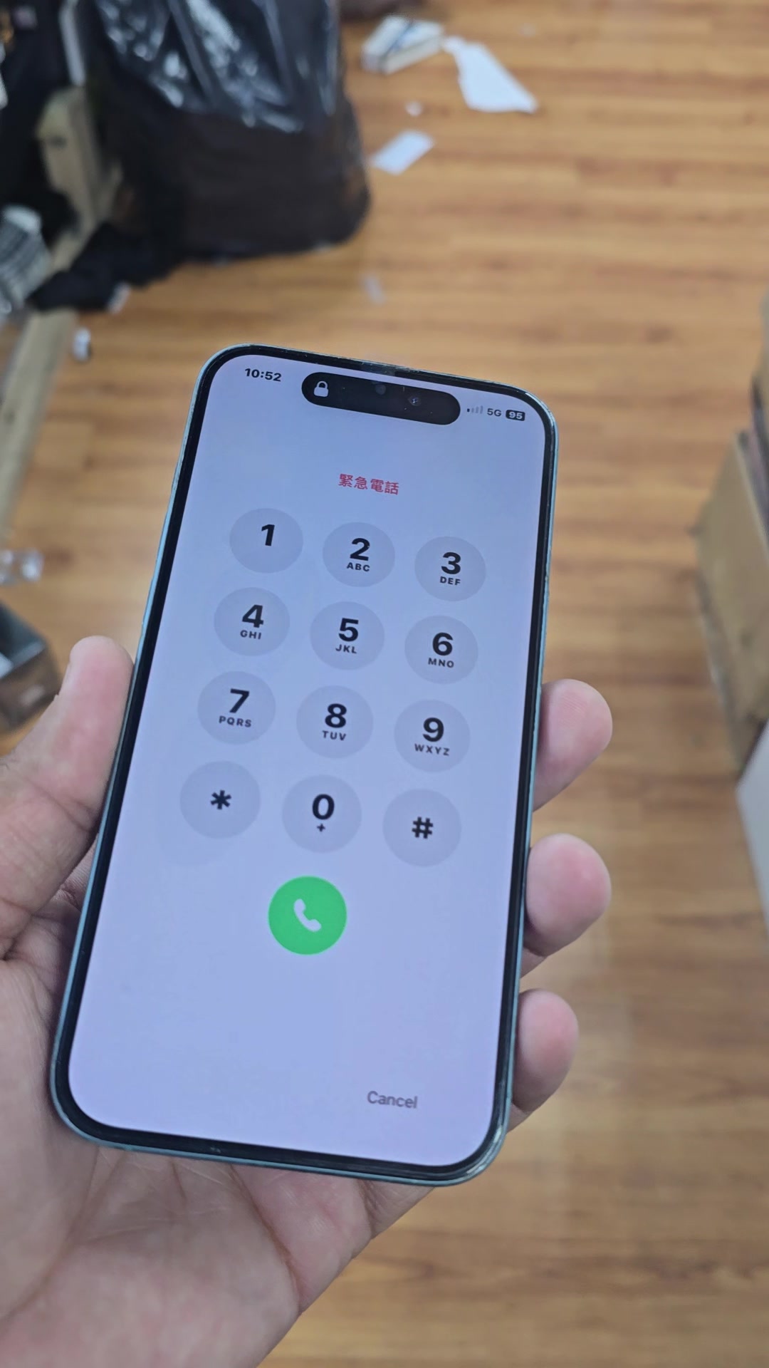 iPhone 16 Plus showing a full keypad after screen repair work at Fonebook
